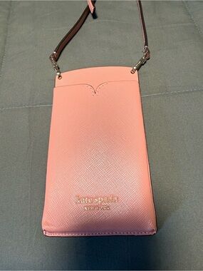 kate spade Pink Saffiano Crossbody Phone Pouch